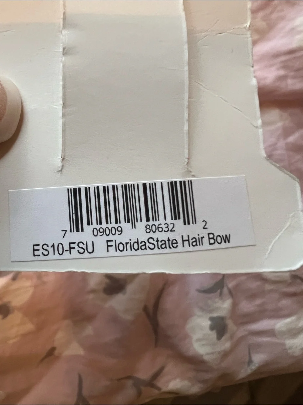 New! Divine Creations Kids FSU Hair Bow with Team Patch garnet Florida State Un